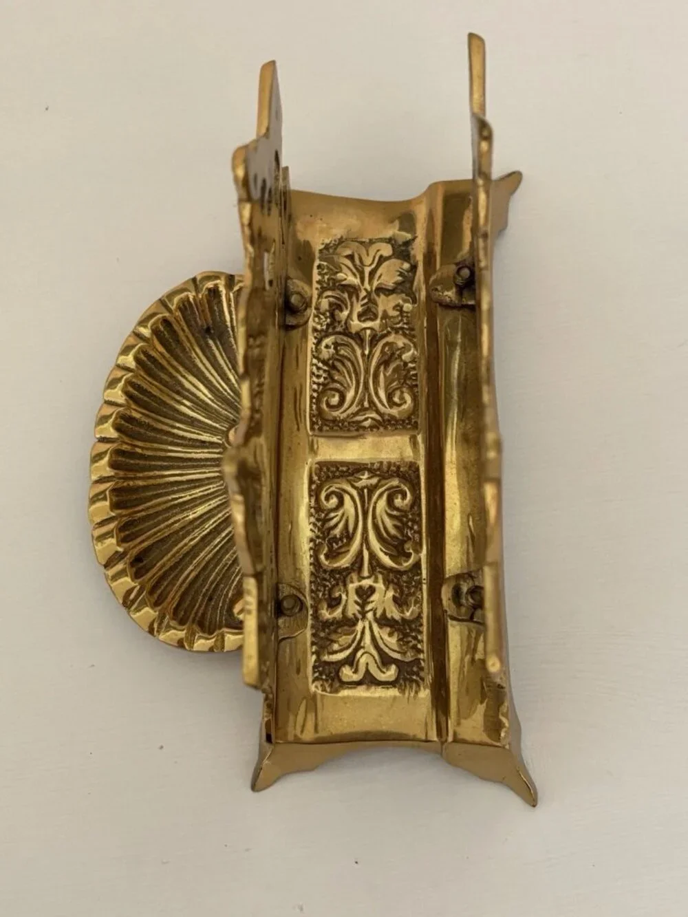 Maitland Smith Ornate Brass Letter or Napkin Holder Hand Made In India